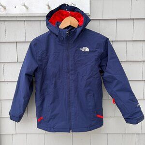 Boys Ski Jacket North Face Youth Medium 10-12 yrs Navy Blue Insulated